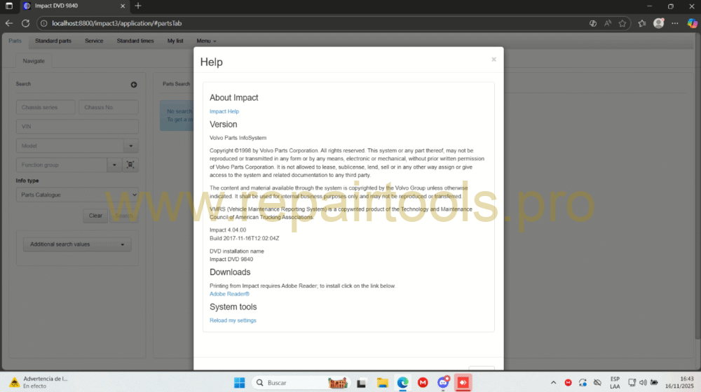 Volvo Impact Parts Catalog and Service Manual [03.2024] Offline v9840