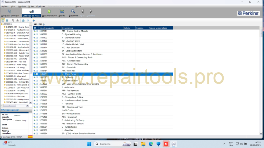 Captura de pantalla 2025-12-11 075521 Perkins SPI2 2023A Service and Parts Catalogs 1PC
