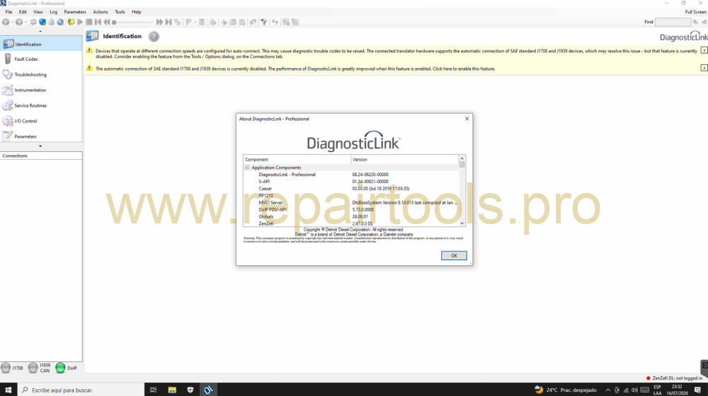 Detroit Diesel Diagnostic Link PRO (DDDL 8.24 SP0) + Troubleshooting [07.2026] 1PC